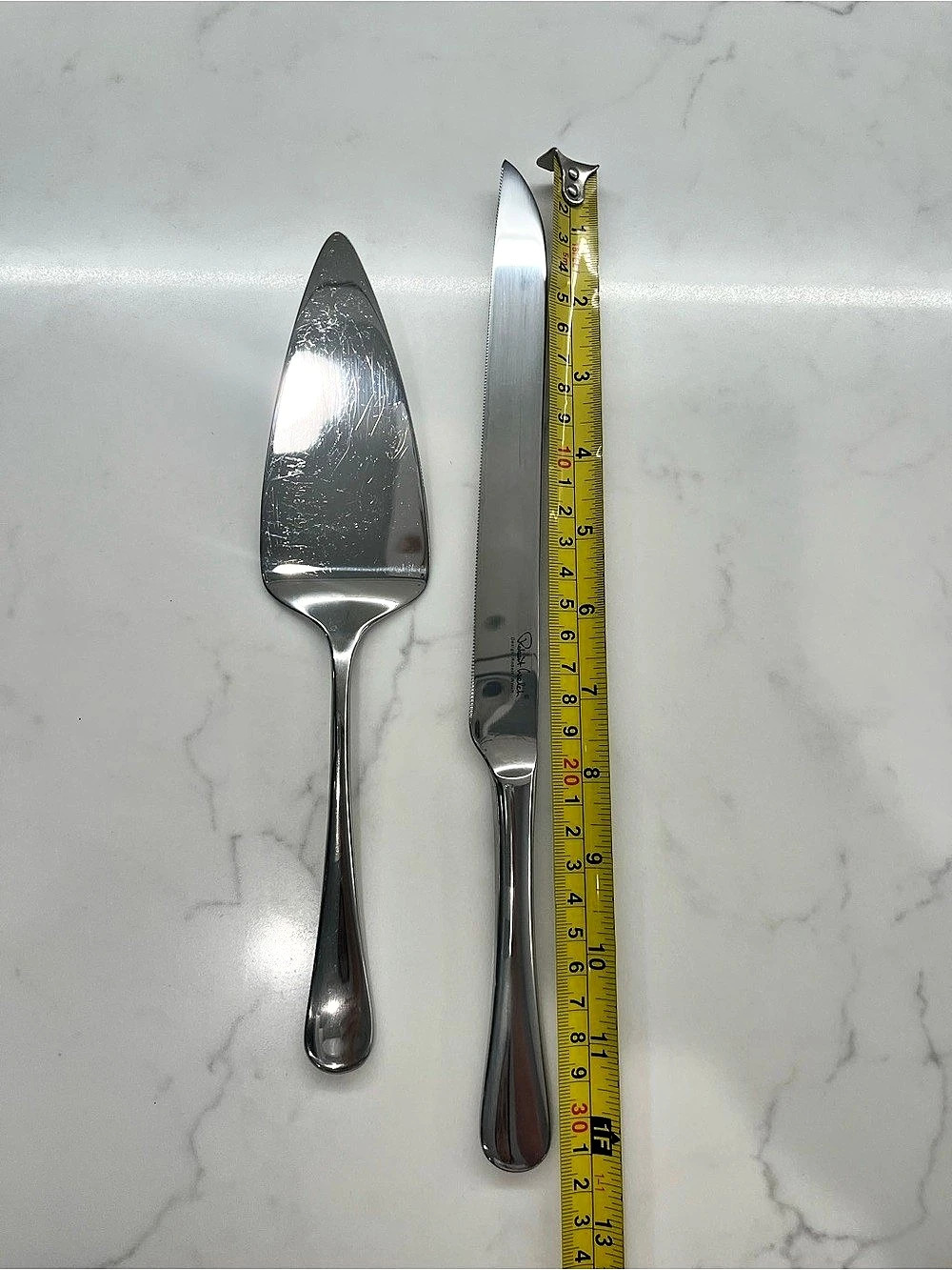 Robert Welch Kingham Cake Knife & Pastry Server Silver